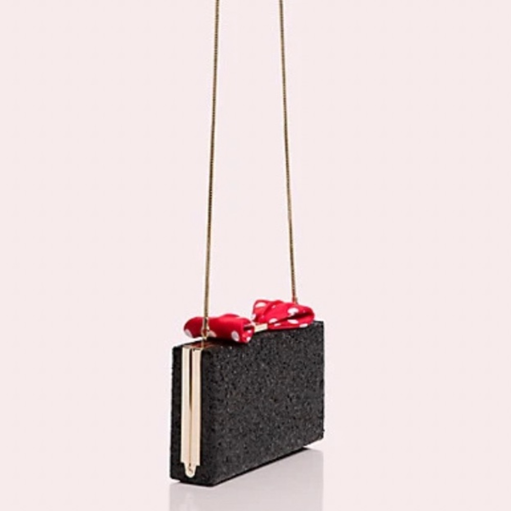 RARE🔥Authentic KATE SPADE Minnie Mousse glitter box Crosby - Picture 7 of 16